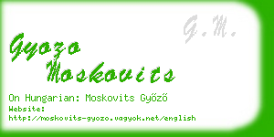 gyozo moskovits business card